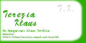 terezia klaus business card